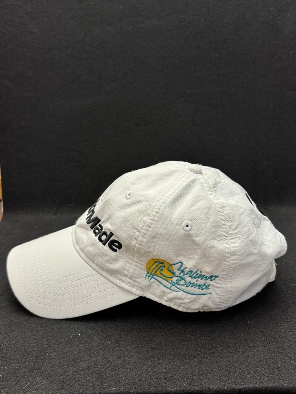 TaylorMade Resort Golf Hat White Embroidered Adjustable Cap
